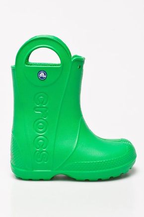 Crocs - Gumene čizme 12803.GRASS - zelena. Dječje gumene čizme dječje iz kolekcije Crocs. Model izrađen od mat
