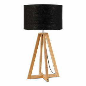 Stolna lampa s crnim sjenilom i Good &amp; Mojo Everest bambusovom konstrukcijom