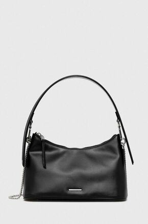 Torba Calvin Klein boja: crna - crna. Srednje veličine torba iz kolekcije Calvin Klein. na kopčanje model izrađen od ekološke kože. Lagan i udoban model idealan za svakodnevno nošenje.