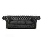 Chesterfield Trosjed Winfield Basic Luxe Leather | 3-sjedišta | Shiny Black