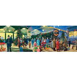 Djed Božićnjak express 1000 komada panorama puzzle - Clementoni