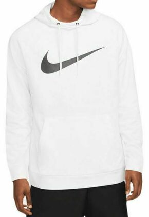 Muška sportski pulover Nike Dri-Fit Hoodie PO Swoosh - white/black