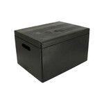 AtmoWood Drvena kutija s poklopcem 40 x 30 x 23 cm - crna