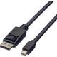 Roline Mini-DisplayPort / DisplayPort adapterski kabel Mini DisplayPort utikač, DisplayPort utikač 1.00 m crna 11.04.5634 sa zaštitom DisplayPort kabel