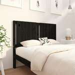 vidaXL Uzglavlje za krevet crni 125,5 x 4 x 100 cm od masivne borovine