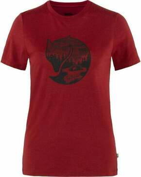 Fjällräven W Abisko Wool Fox Pomegranate Red/Dark Navy XS Majica na otvorenom