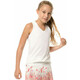 Majica kratkih rukava za djevojčice Lucky in Love Core V-Neck Cutout Tank Girls - white