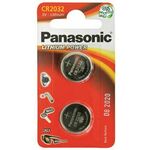 Panasonic CR2032 baterija, Lithium Coin, 220mAh, 3V, 2 komada, oznaka modela CR-2032EL/2B
