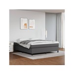 vidaXL Okvir za krevet s oprugama sivi 180x200 cm od umjetne kože