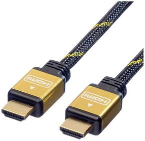 Roline HDMI priključni kabel HDMI A utikač 7.50 m crna