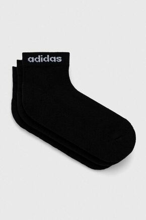Čarape adidas 3-pack boja: crna - crna. Visoke čarape iz kolekcije adidas. Model izrađen od elastičnog