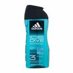 Adidas Ice Dive Shower Gel 3-In-1 osvježavajući gel za tuširanje 250 ml za muškarce