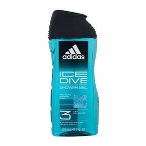 Adidas Ice Dive Shower Gel 3-In-1 osvježavajući gel za tuširanje 250 ml za muškarce
