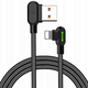 Mcdodo CA-4671 USB-A/Lightning Angle cable LED, 1.2m (black)