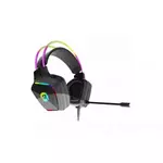 CANYON Darkless GH-9A, RGB gaming headset with Microphone, Microphone frequency response: 20HZ~20KHZ, ABS+ PU leather, USB*1*3.5MM jack plug, 2.0M PVC cable, weight:280g, black, CND-SGHS9A