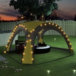 vidaXL Šator za zabave s 4 bočna zida LED 3,6 x 3,6 x 2,3 m zeleni