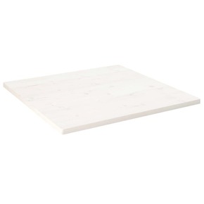 Ploča za stol bijela 80x80x2 5 cm masivna borovina četvrtasta