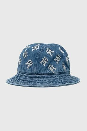 Traper šešir Tommy Hilfiger pamučni - plava. Šešir iz kolekcije Tommy Hilfiger. Model s uskim obodom