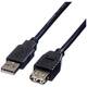 Roline USB kabel USB 2.0 USB-A utikač, USB-A utičnica 3.00 m crna sa zaštitom 11.02.8960