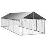 vidaXL Vanjski kavez za pse s krovom 600 x 200 x 150 cm
