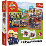 Sam vatrogasac puzzle i memorijska kartica 2 u 1 set - Trefl