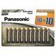 Panasonic alkalne AA baterije, LR6, Everyday power, 1.5V, 20 komada, oznaka modela LR6EPS/20BW 10+10F