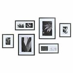 Okvir za sliku DKD Home Decor 33 x 2 x 45 cm Kristal Crna Bijela/Crna Drvo MDF (6 Dijelovi) , 5630 g
