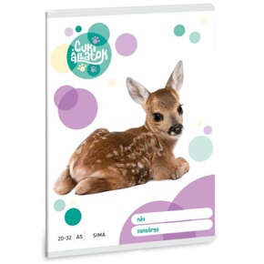 Ars Una: Slatke životinje - Obična bilježnica sa uzorkom srne A/5 20-32