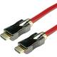 Roline HDMI priključni kabel HDMI A utikač, HDMI A utikač 5.00 m crvena 11.04.5905 dvostruko zaštićen, Ultra HD (8K) HDMI kabel