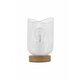 NOVA LUCE 9555800 | Lyron Nova Luce stolna svjetiljka 17cm sa prekidačem na kablu 1x E27 bijelo mat, bezbojno