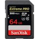 SanDisk SD card Extreme Pro UHS-II 300mb-s SDSDXPK-64G Crni