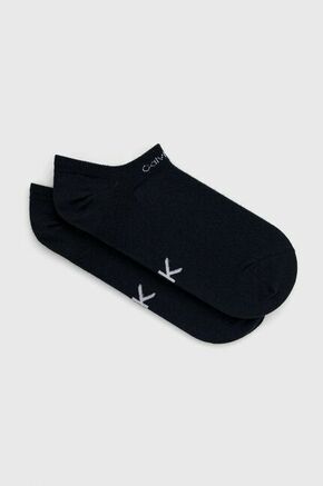 Calvin Klein - Čarape (2-pack) - mornarsko plava. Niske čarape iz kolekcije Calvin Klein. Model izrađen od elastičnog materijala. U setu dva para.