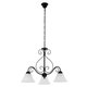 RABALUX 7813 | Athen Rabalux luster svjetiljka 3x E14 crno mat, bijelo alabaster