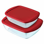 Set kutija za užinu Pyrex Cook &amp; Store Kristal Crvena (2 pcs) , 2001 g