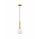 NOVA LUCE 9080124 | Monet-NL Nova Luce visilice svjetiljka s mogućnošću skraćivanja kabla 1x E27 zlatno, opal