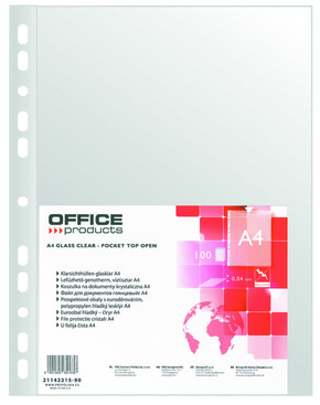 Fascikl uložni pvc A4 40mic Office products 100/1 sjajni