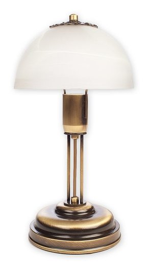 LEMIR O2128 L1 PAT | Arkadia Lemir stolna svjetiljka 36cm sa prekidačem na kablu 1x E27 bronca