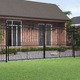 vidaXL Vrata za ogradu sa šiljcima crna 406x223 cm čelična