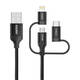 Kabel Choetech IP0030, MFi 3u1, USB-A/Lightning/Micro USB/USB-C, 5V, 1,2m (crni)