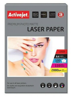 Foto papir Activejet A4 Laser Mat 110 g