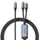 Kabel Speedy USB-C do USB-C + Lightning Joyroom SA21-1T2/ 100W / 1,5m (crni)