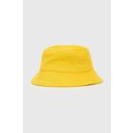 Pamučni šešir Levi's boja: žuta, pamučni - zlatna. Šešir iz kolekcije Levi's. Model s uskim obodom, izrađen od glatkog materijala.