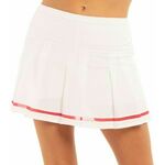 Ženska teniska suknja Lucky in Love Core Whites Long Micro Tuck Pleat Skirt - white/coral crush
