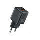 USAMS US-CC189 wall charger 1xUSB-A 18W+1xUSB-C 30W PD Fast Charging X-ron Series black
