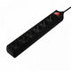 Schuko 6 Way Multi-socket Adapter Hama Technics 00030394 Black