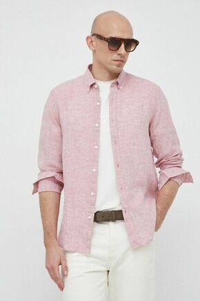 Lanena košulja Michael Kors boja: ružičasta