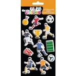 The Littlies: Soccer 3D set naljepnica na listu 10x22 cm
