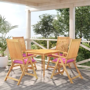VidaXL Jastuci za stolice 4 kom ružičasti 50 x 50 x 7 cm od tkanine