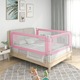 vidaXL Sigurnosna ograda za dječji krevet ružičasta 140x25 cm tkanina