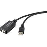 Renkforce USB kabel USB 2.0 USB-A utikač, USB-A utičnica 10.00 m crna aktivno s pojačanjem signala